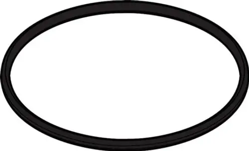 Schwarzer O-Ring mit runder Form, geeignet für Dichtungen. Das Produkt gehört zur Marke Hansgrohe, ist einfach gehalten und ohne weitere Details abgebildet.